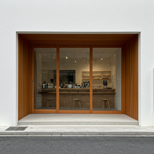 店舗正面のエントランス