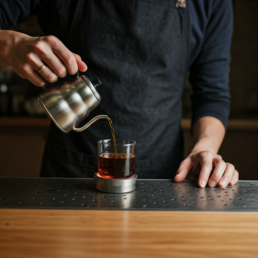 バリスタがドリップを抽出している様子